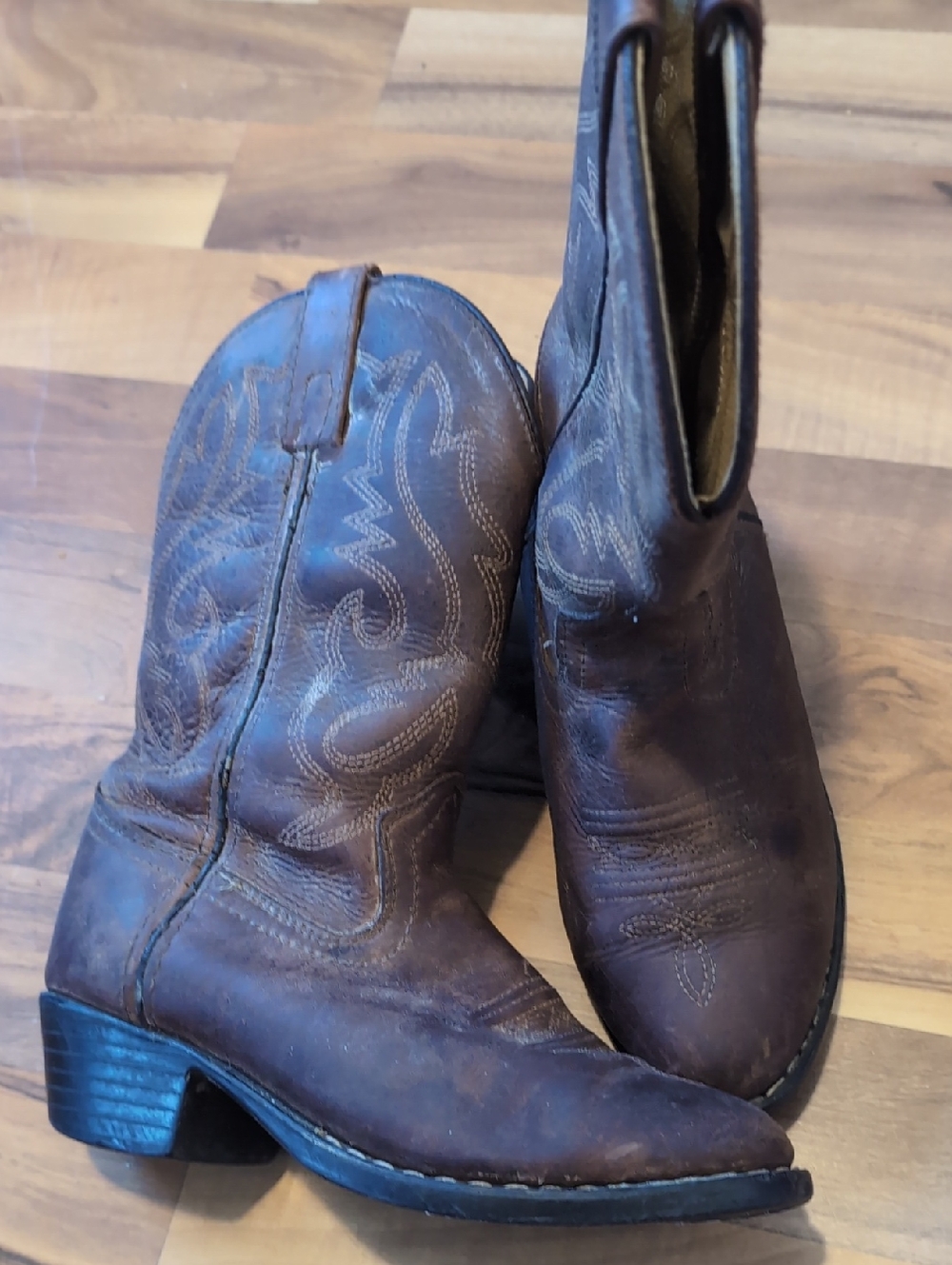 Classic Brown Kids' Western Ranch Boots - Picture 6 of 7